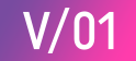 Logo V / 01 horizontal gradiente roxo e rosa com texto transparente